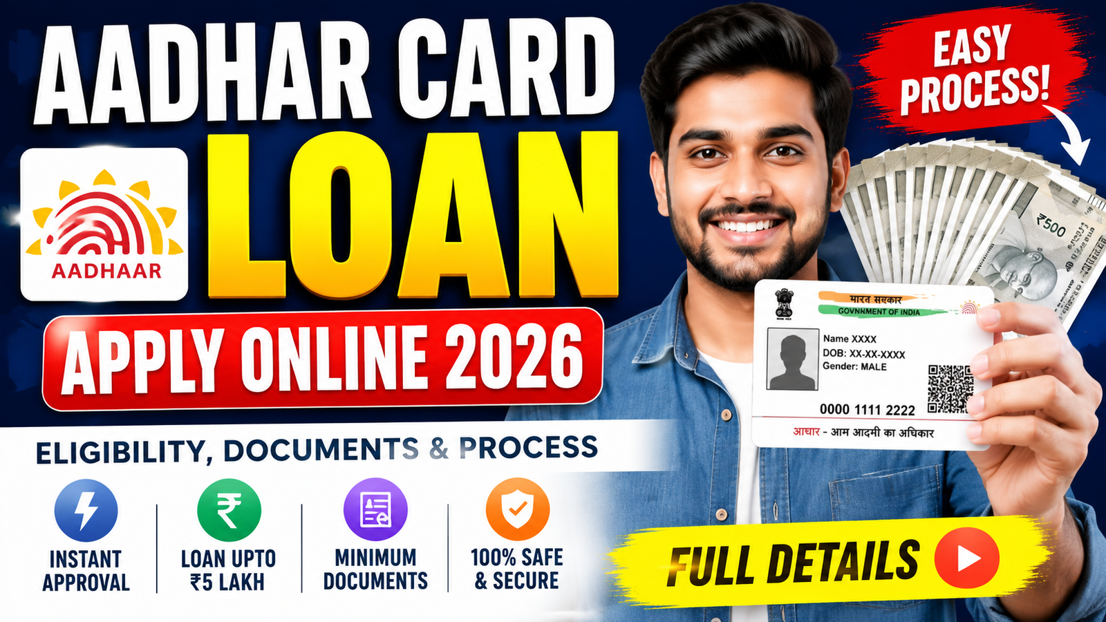 Aadhar Card Loan Apply Online 2026